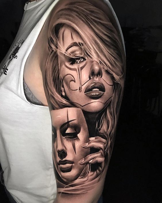 Hình xăm cô gái Châu Âu 26 hoangsontattoo