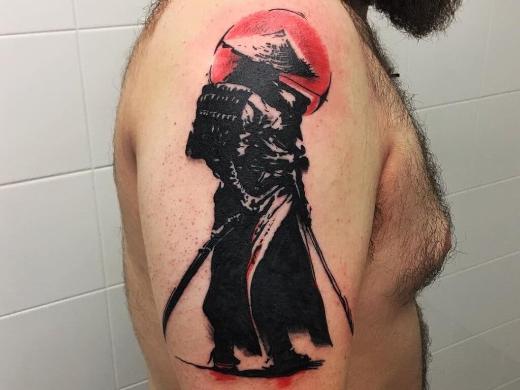 hinh xam samurai ava